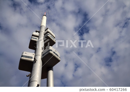 Bottom view of the Zizkov television tower, Prague, Czech Republic 60417266