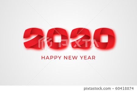 2020 happy new year numeral text vector banner 2020 happy new year numeral text vector banner 60418874