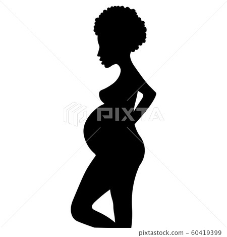 black pregnant mother clipart