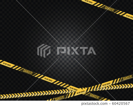 Police lines. Crime scene. Danger warning. Tape fence. No entry. 60420567