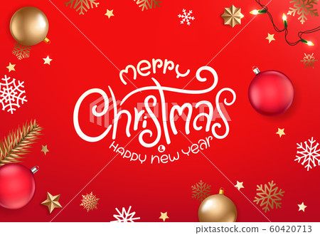 Winter season holidays red greeting card 60420713