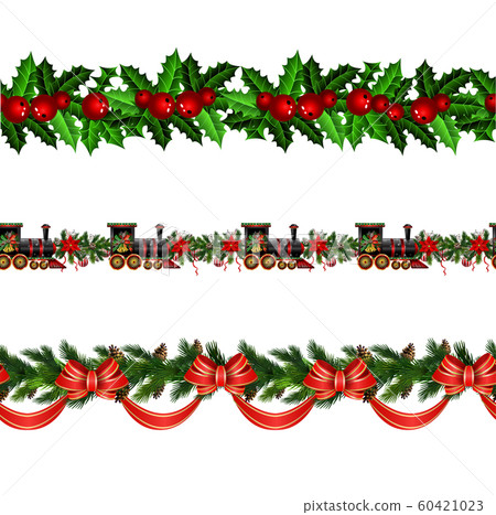 Vector Christmas Border collection isolates 60421023