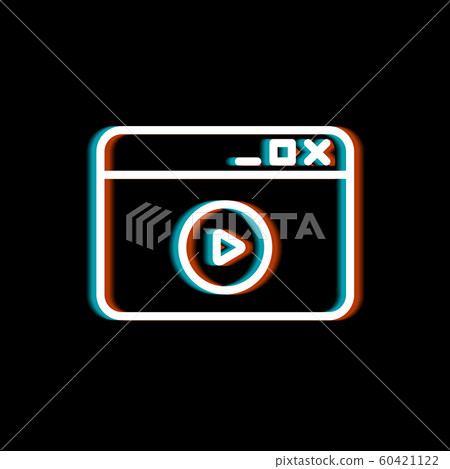 Browser window with play button, video content 60421122