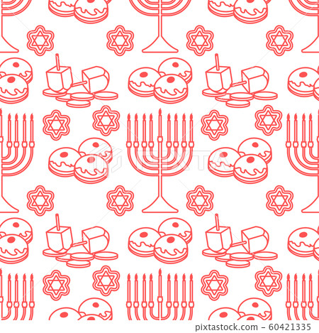 Vector Seamless pattern Hanukkah Jewish holiday 60421335