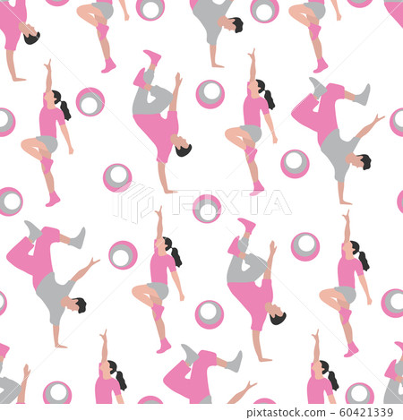 Vector seamless pattern with dancing people - Stock Illustration ...
