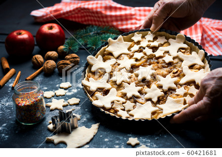Senior holding homemade and festive decorated Senior holding homemade and festive decorated 60421681