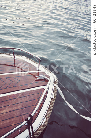 Old wooden boat bow. 60421845