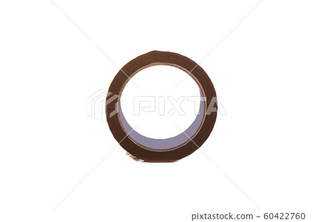 A roll of brown duct tape isolated on a white background. 60422760