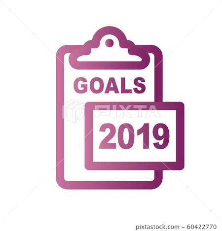 2019 Goals Vector graphic with the year 2019 and 60422770