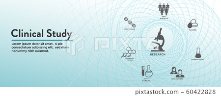 Clinical Study Web Header Banner & Icon Set 60422828