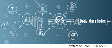 BMI or Body Mass Index Icons with scale, BMI or Body Mass Index Icons with scale, 60422865