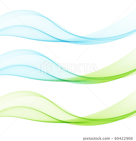 Waved design element Abstract color wave Blue and green Waved design element Abstract color wave Blue and green 60422908
