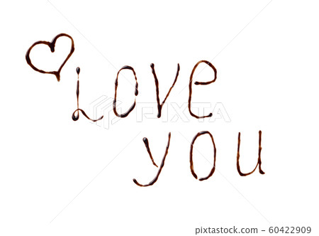 Text love you made by chocolate 60422909