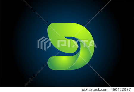 green gradient logo g alphabet letter design icon - Stock Illustration ...