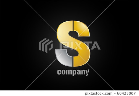 gold silver metal logo s alphabet letter design gold silver metal logo s alphabet letter design 60423007