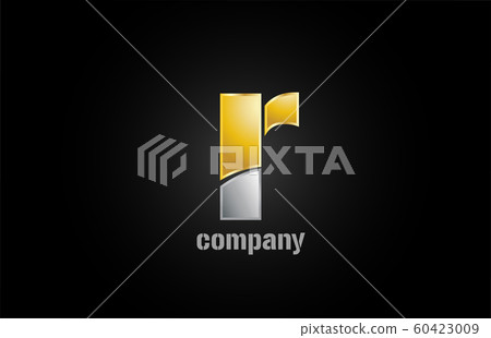 gold silver metal logo r alphabet letter design - Stock Illustration ...