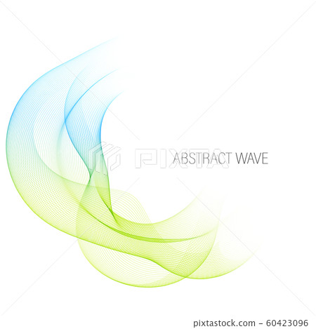 Abstract vector background, blue and green waved lines for brochure, website, flyer design. Transparent wave. Abstract vector background, blue and green waved lines for brochure, website, flyer design. Transparent wave. 60423096