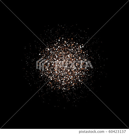 Silver glitter background. Vector dust, diamonds, snow on black. Great for valentine, christmas and birthday cards, wedding invitations, party posters. 60423137