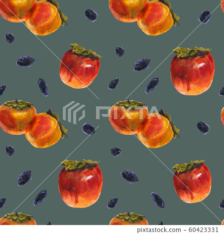 Orange persimmon fruits on a vintage color Orange persimmon fruits on a vintage color 60423331