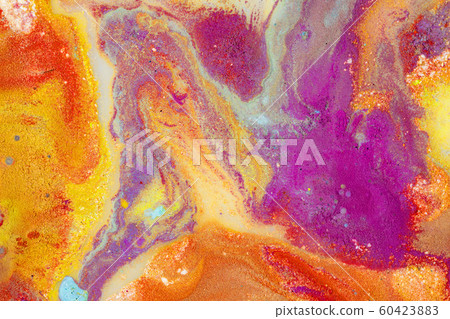 Abstract colored background from spilled paints 60423883