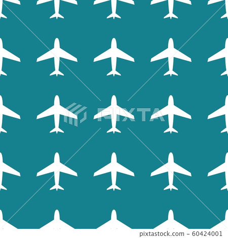 airplane, vector seamless pattern - Stock Illustration [60424001] - PIXTA