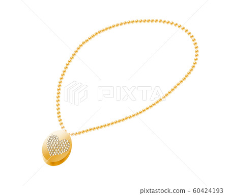 Heart diamond necklace gold 60424193