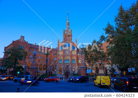 Sant Pau Hospital Barcelona World Heritage Evening View 60424323