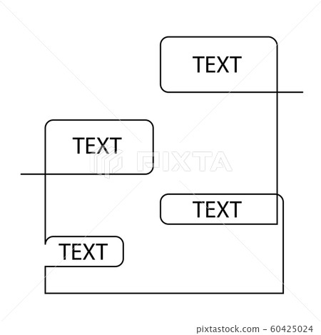 Continuous one line dialog box, chat with...-插圖素材 [60425024] - PIXTA圖庫
