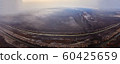 Aerial landscape. Fog above the fields 60425659