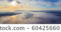 Aerial landscape. Fog above the fields 60425660