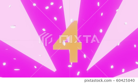 Pink countdown radiation 4 seconds 60425840