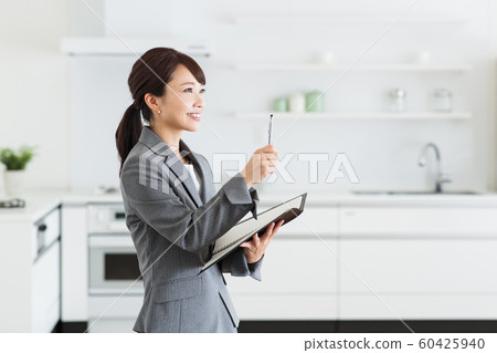 女商人顧問計劃者房地產企業談話 60425940