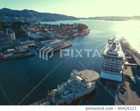 From above the port city of Bergen From above the port city of Bergen 60426121