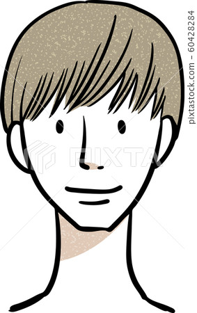 Male hairstyle mash brown hair 60428284