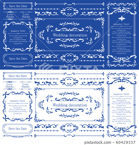 Wedding Decoration Design Material Set Stock Illustration