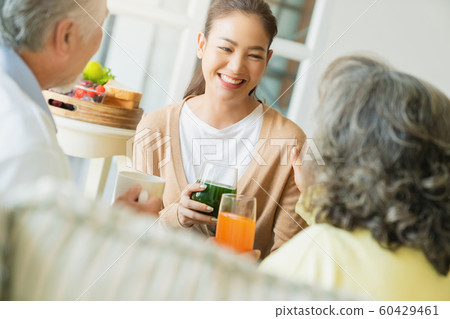 Family living conversation 60429461