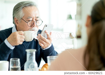 Senior lifestyle smartphone Senior lifestyle smartphone 60429621