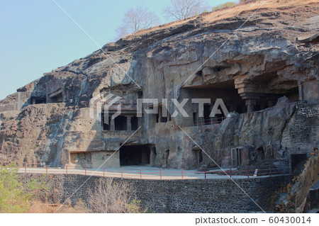Indian Travel 1912: Impressive Ellora Caves Temple 1912 60430014