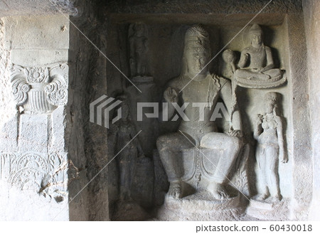Indian Travel 1912: Impressive Ellora Caves Temple 1912 60430018