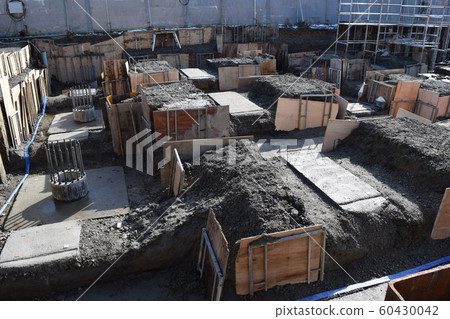 Foundation work site under construction 60430042