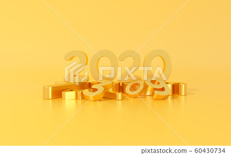 新年背景，3d文本 60430734