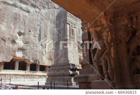 Indian Travel 1912: Impressive Ellora Caves Temple 1912 60430815