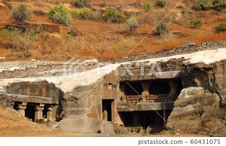 Indian Travel 1912: Impressive Ellora Caves Temple 1912 Indian Travel 1912: Impressive Ellora Caves Temple 1912 60431075