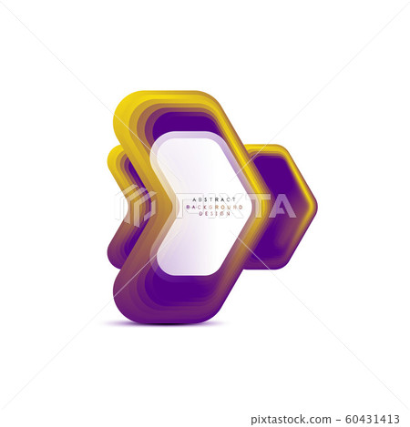 Vector arrow geometric banner created with blend color shapes effects. Trendy simple button, icon or business branding logo template, minimal style. Illustration For Wallpaper, Banner, Background Vector arrow geometric banner created with blend color shapes effects. Trendy simple button, icon or business branding logo template, minimal style. Illustration For Wallpaper, Banner, Background 60431413