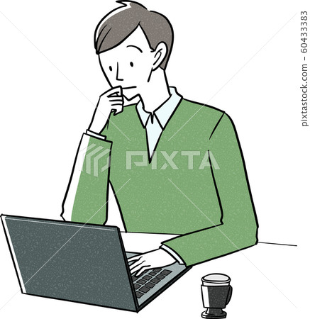 Desk work male PC 60433383