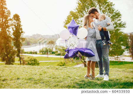beautiful family in a park 60433930