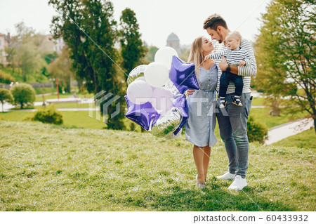 beautiful family in a park 60433932