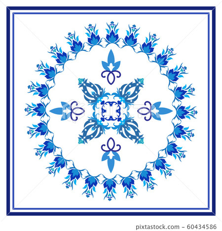 Azulejos portuguese traditional ornamental tile Azulejos portuguese traditional ornamental tile 60434586