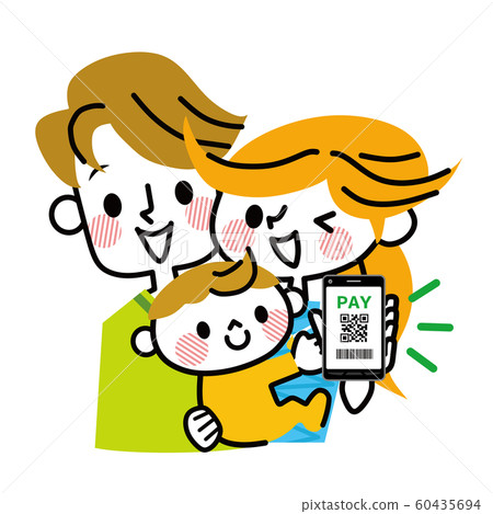 Cashless PAY family smile 60435694