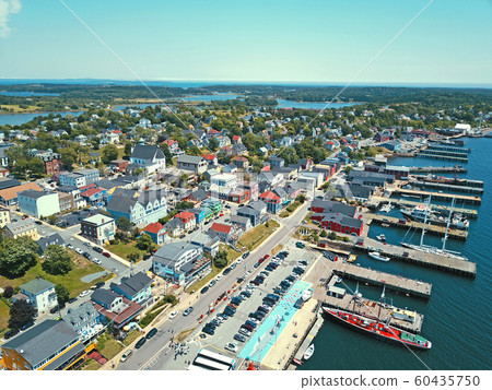 Aerial view of colorful houses in Lunenburg Aerial view of colorful houses in Lunenburg 60435750